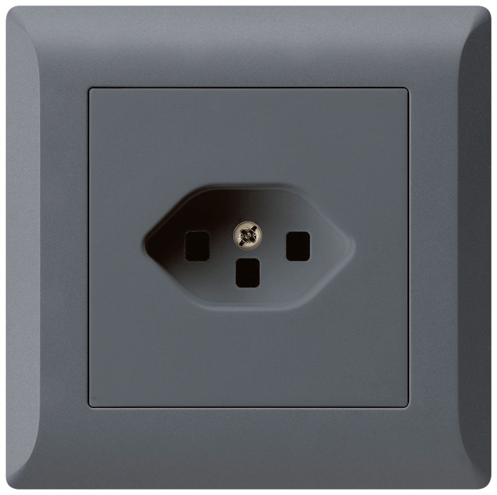 UP-Steckdose kallysto.line T23 anthrazit mit Steckklemmen