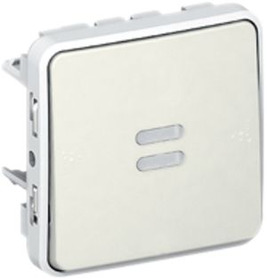 Leuchtwipptaster PLEXO 0/1L weiss