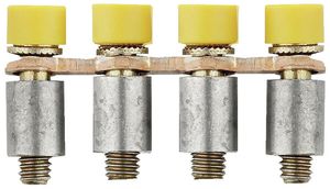 Querverbinder Weidmüller Q WDL2.5S geschraubt 4L Raster 6.1mm isoliert 24A gelb