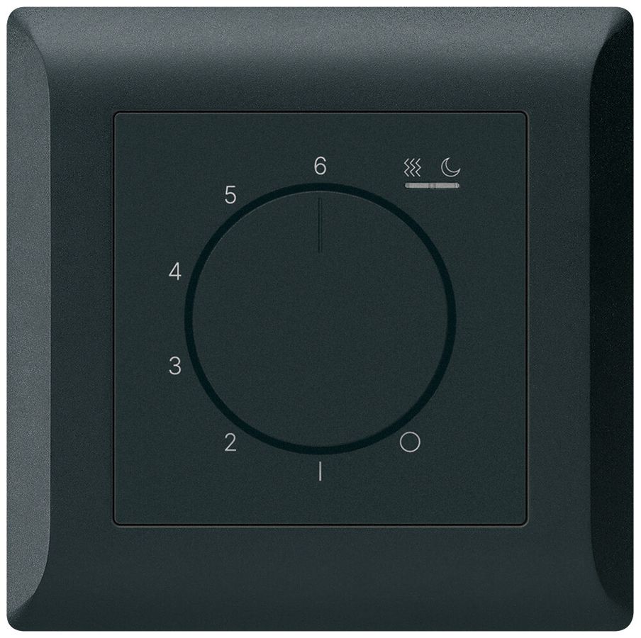 UP-Raumthermostat kallysto.line An/Aus 230VAC 16A 92×92mm schwarz