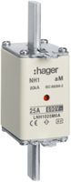 Fusibile HPC Hager DIN1 690VAC 25A aM segnalatore doppio inossidabile