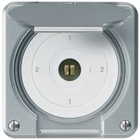 UP-Steckschlüsselschalter robusto IP55 mit Klappdeckel S3/1P aluminium Vierkant