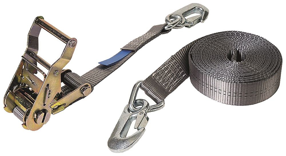 Ratschen-Zurrgurt Plica 6m 35mm Stahl/Polyester grau