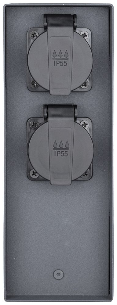 Anschlusssäule M. Schönenberger rechteckig 85×120×230mm mit 4×Typ 13 schwarz