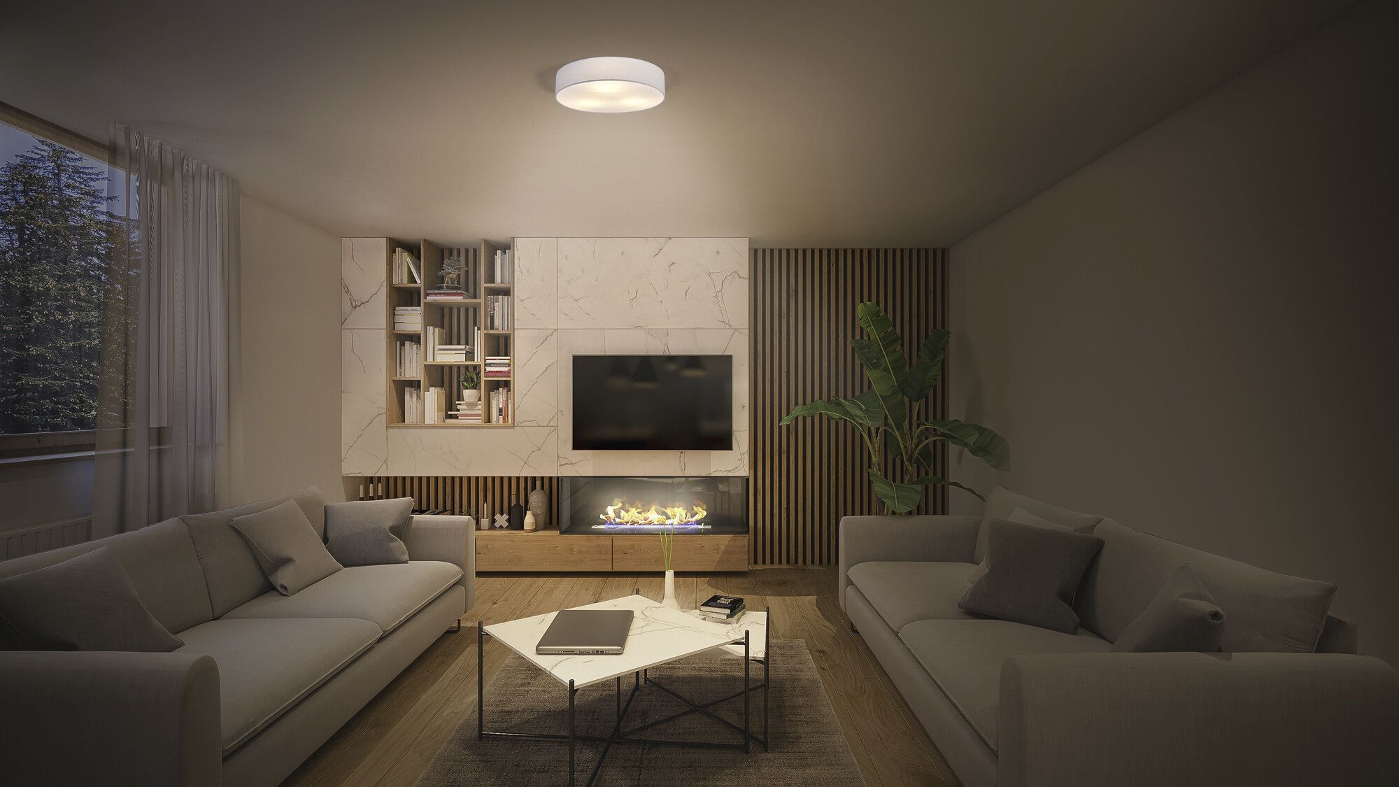 Deckenleuchte LEDVANCE ORBIS PARIS E27 1×0…25W 300mm weiss