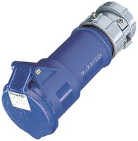 Prise mobile CEE-Powertop 16A 3P 6h 230V bleu avec presse-étoupe