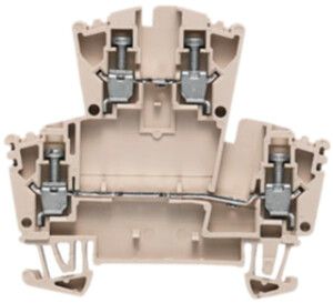 Borne de composant Weidmüller WDK /D connexion à vis 2.5mm² TS35 beige