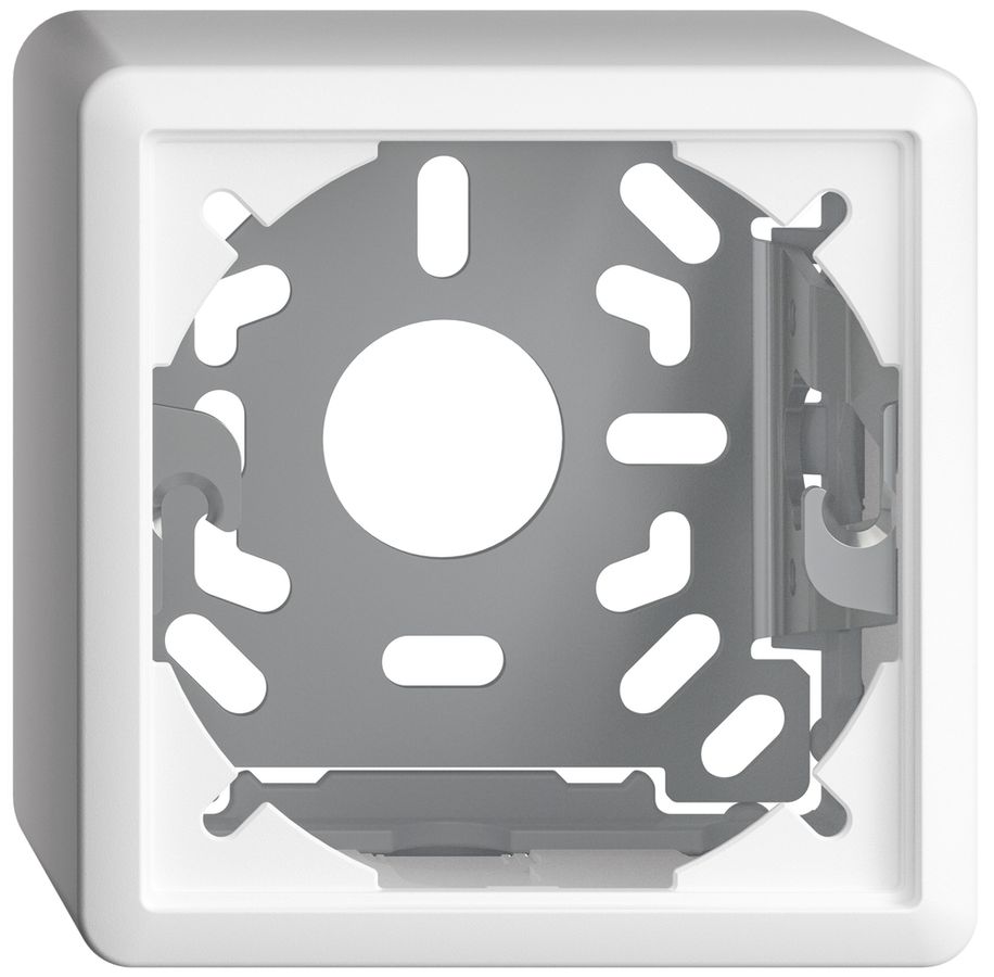 Kappe mit Grundplatte 54mm EDIZIOdue weiss