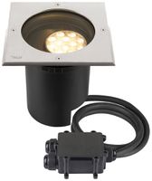 EB-LED-Bodenleuchte SLV DASAR L IP67 19W 1800lm 830 DALI 200×200 Edelstahl