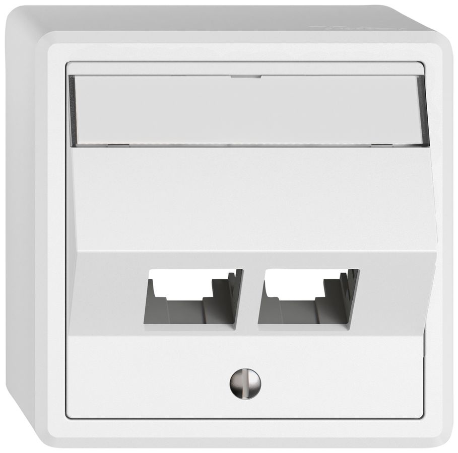 AP-Montageset EDIZIO.liv EASYNET S-One SNAPFIX® schräg 2×RJ45 ws
