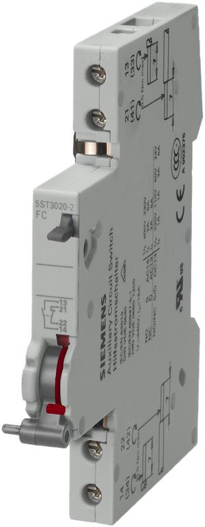 Commutateur de signal d'erreur Siemens SENTRON p.LS+FI/LS, 1F+1O bouton t/c