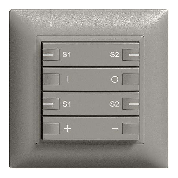 Frontset ON-OFF Dimmer Szene 2K/4T ZEP EDIZIOdue dunkelgrau