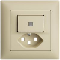 UP-Frontset EDIZIOdue T23 vanille 88×88mm mit Linse für Kleinkombi