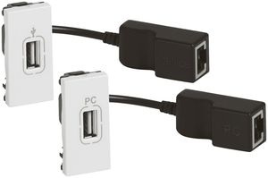 USB-Datenverstärker MOS USB Typ-A 2×1 Modul weiss