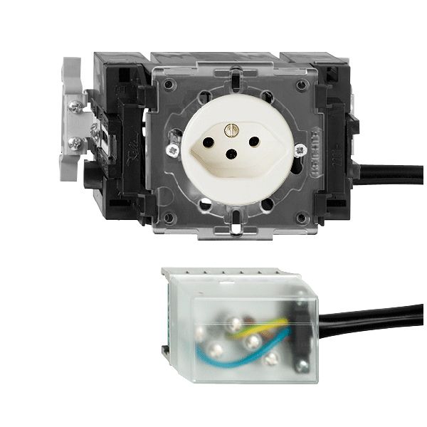 Prise INC FH T13 L2 blanc 53mm Snap pour câbl.plat powerbus