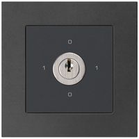 UP-Drehschalter kallysto.pro 0/1L schwarz mit Schloss Kaba 8
