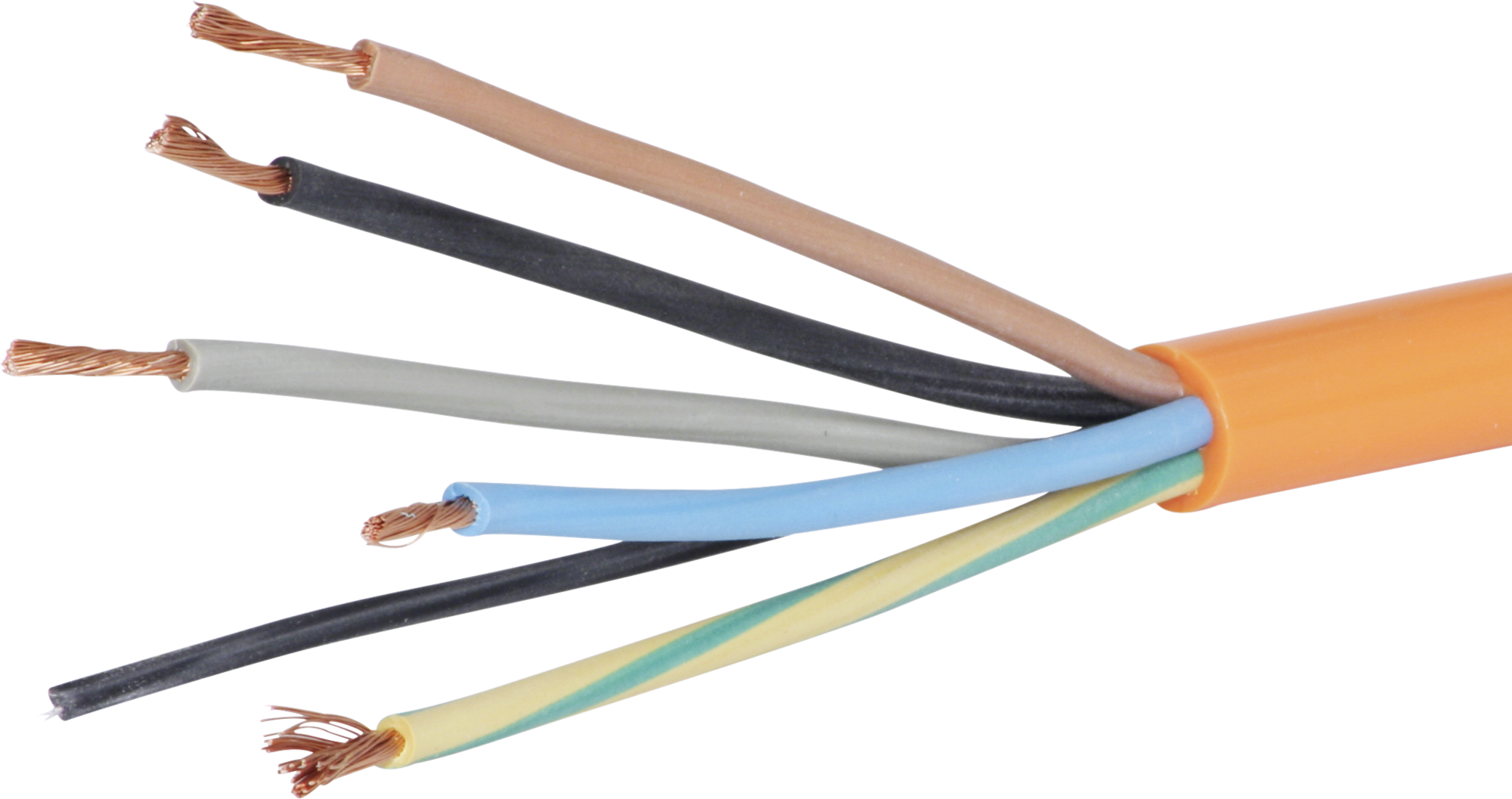 Kabel EPR-PUR 5×2.5mm² 3LNPE orange