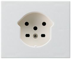 EB-Steckdose Typ 15 Hager FLF Schraubklemmen weiss