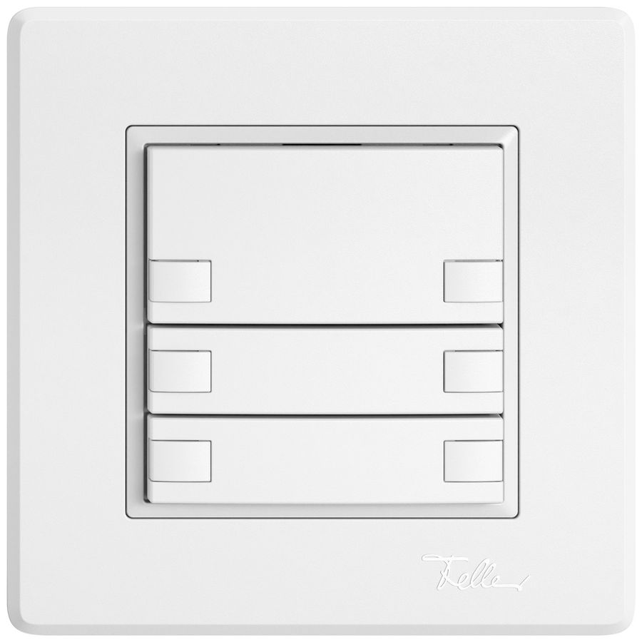 Poussoir KNX RGB ENC EDIZIO.liv SNAPFIX® capteur temp.s.LED 6× comm.1T bc