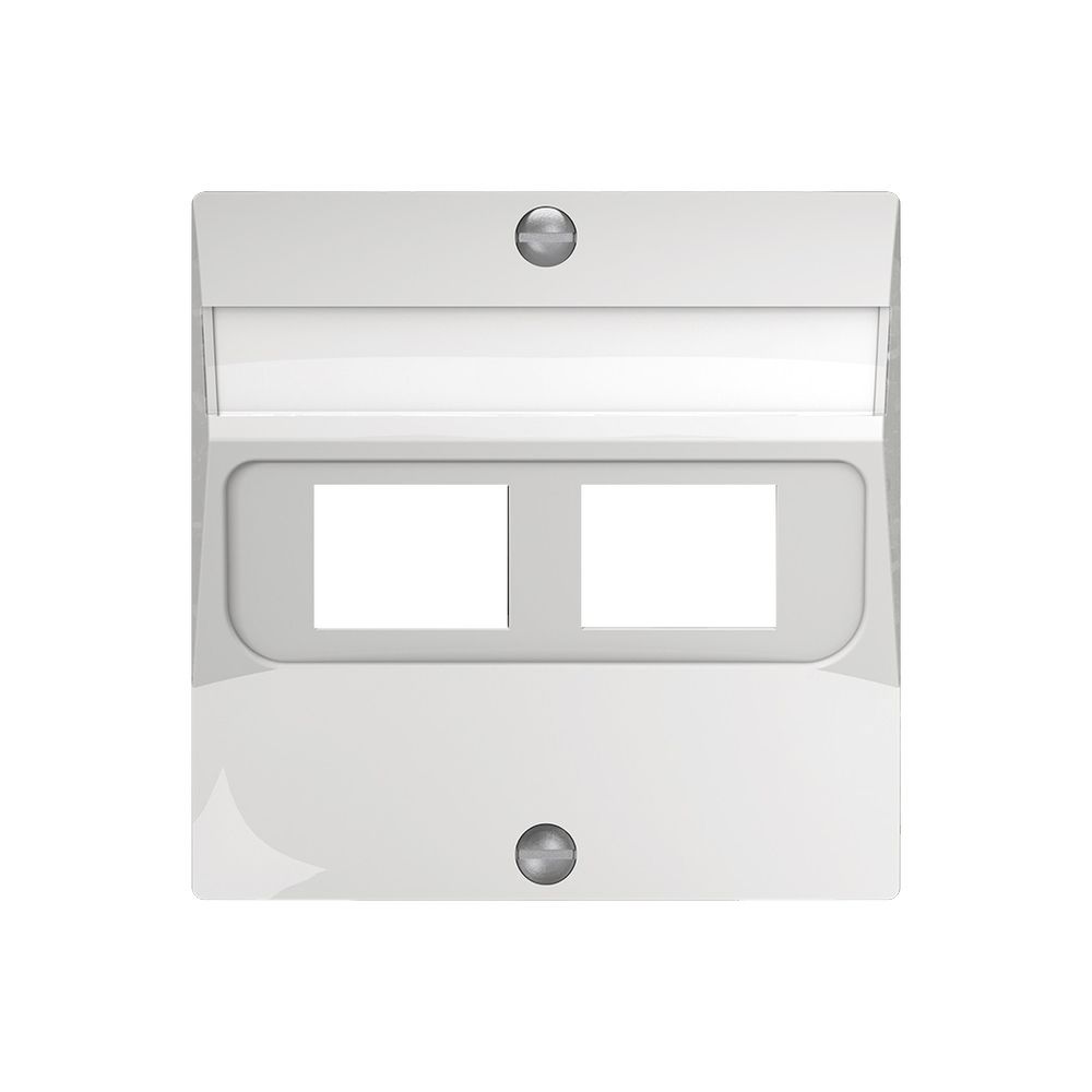 Abdeckset SIDUS zu 2RJ45 weiss glänzend