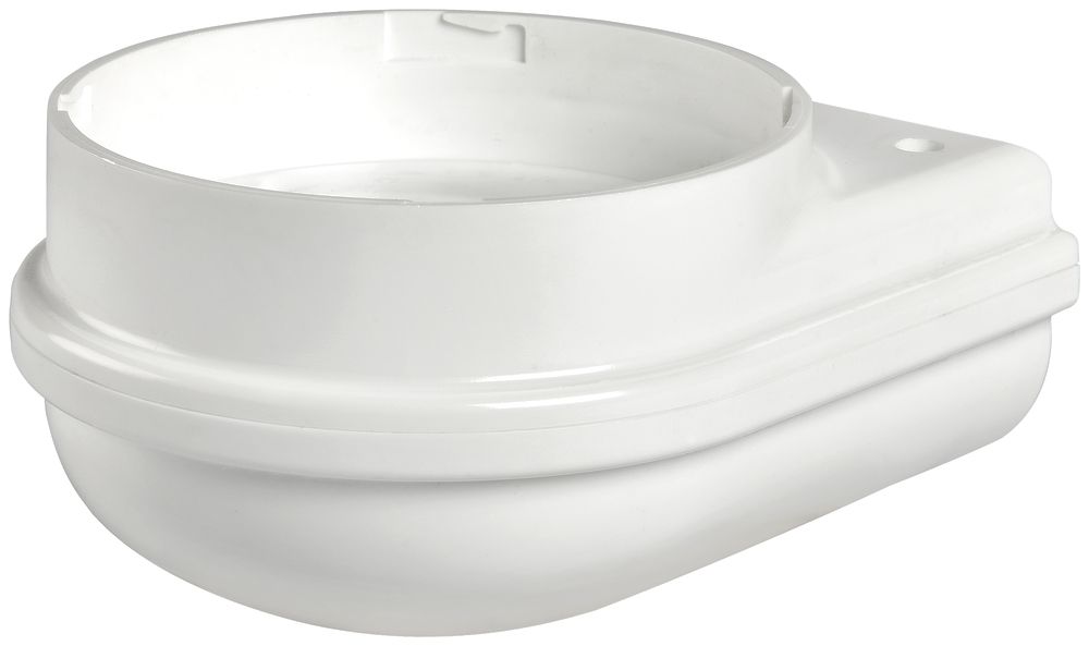 Base Hugentobler WALL 1224 pour XLF RGB/SIR-E LED S/M, blanc 100×115×61mm