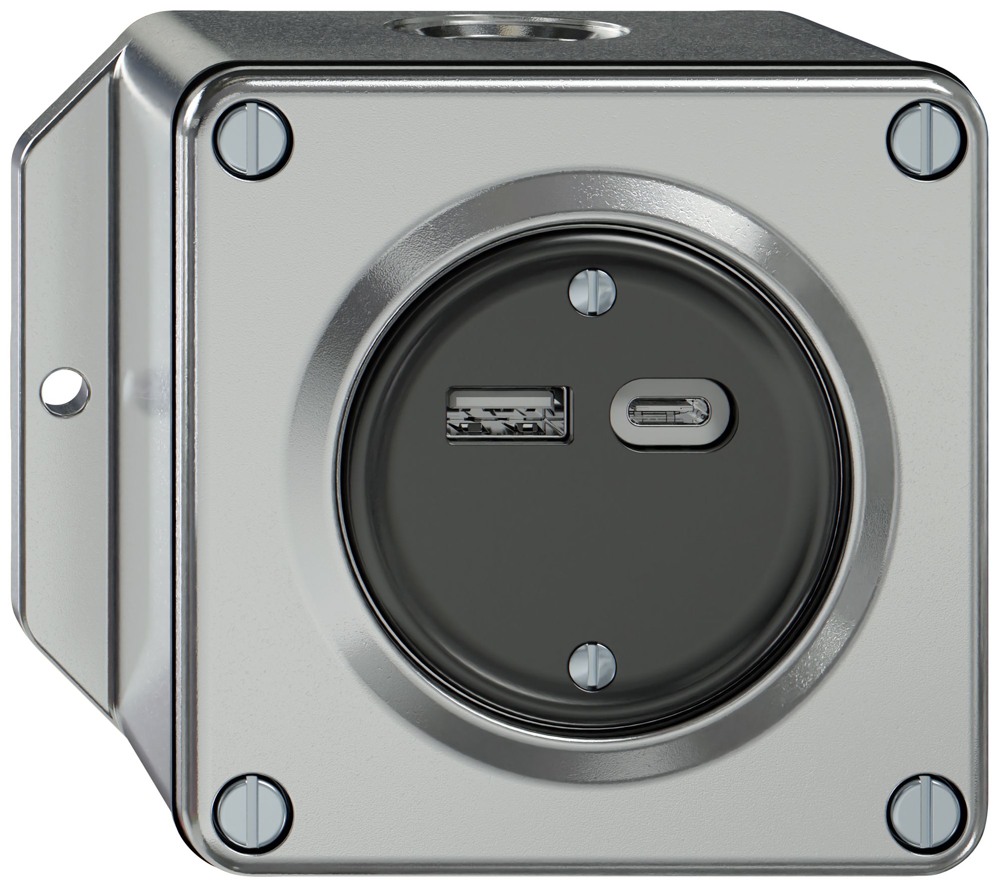 AP-USB-Ladesteckdose ELEMENT 1×USB-A 1×USB-C 3600mA aluminium