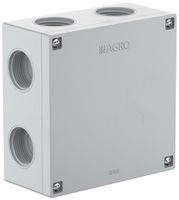 AP-Abzweigdose AGRO IP65, leer, grau, 105×105×50mm, ohne Klemmen