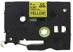 Schriftbandkassette kompatibel zu OZE-621, 9mm×8m, gelb/schwarz