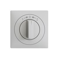 Frontset EDIZIOdue 1->0<-2 hellgrau 60×60mm für Schwenktaster