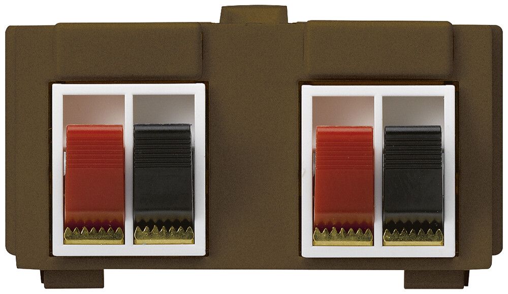 Modulo multimedia M3 con 4×LS morsetti rosso/ne kallysto marrone