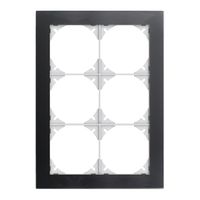 Telaio di copertura EDIZIOdue prestige 3×2 vetro nero