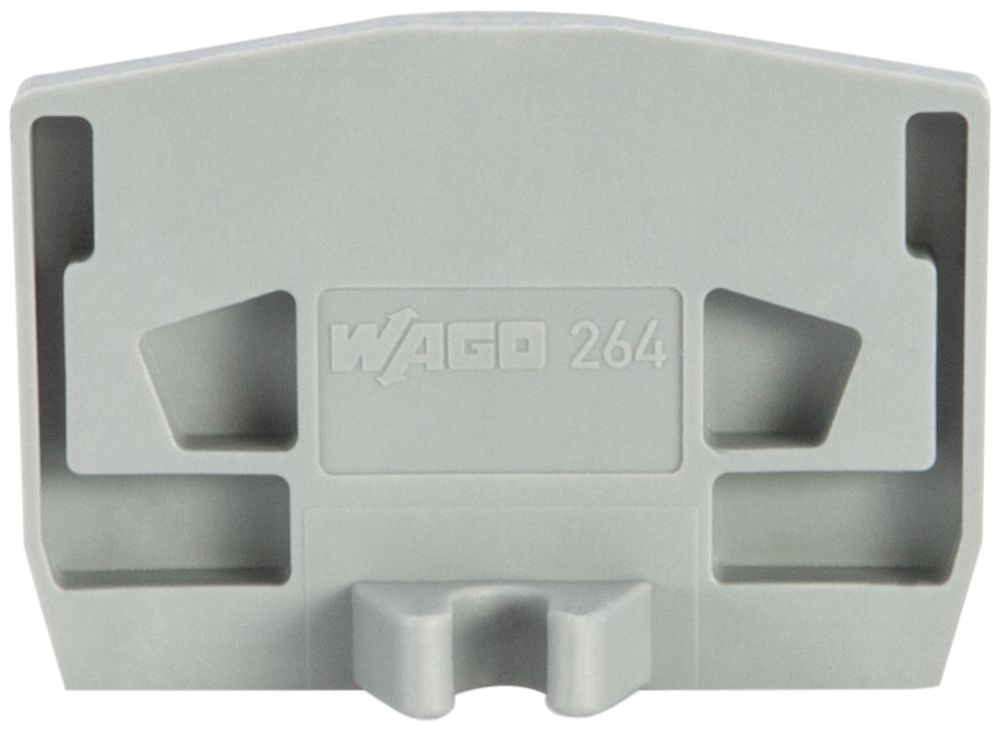 Plaque de fermeture/intermédiaire WAGO 2.5mm² gris pour DIN-15