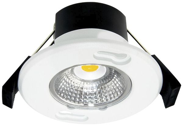 LED-Downlight DOTLUX MULTISCREWplus 6W 620lm 4000K IP65 36° DIM Ø80mm weiss