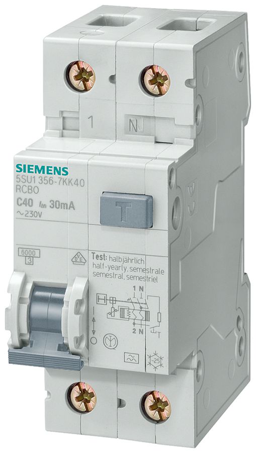 Disjoncteur différentiel Siemens SENTRON 1LN C-10A 6kA, 30mA typeA