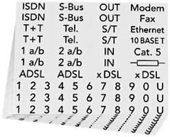 Bezeichnungsschild 50×43mm transparent-weiss