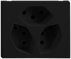 EB-Steckdose FH FLF 3×T13 St schwarz