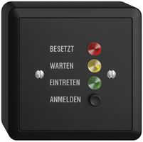 AP-Türstation für Rufleuchte deutsch, EDIZIOdue schwarz