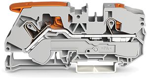 Borne de passage WAGO TopJob-S 16mm² 2L gris série 2116