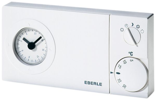 Uhrenthermostat Eberle Easy 2-Tasten weiss