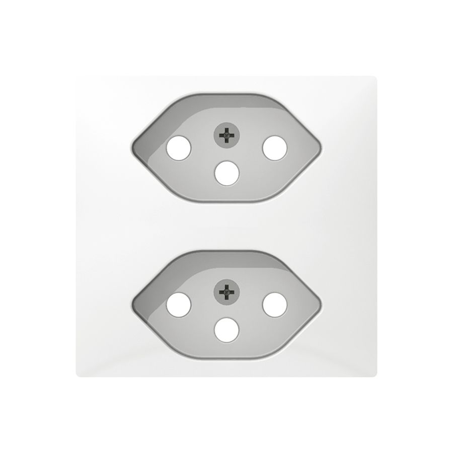 Kit frontal ENC Sidus ZE pour prise 2×T13 blanc brillant