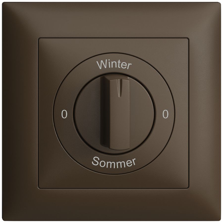 Frontset 0-Winter-0-Sommer EDIZIOdue 88×88mm coffee