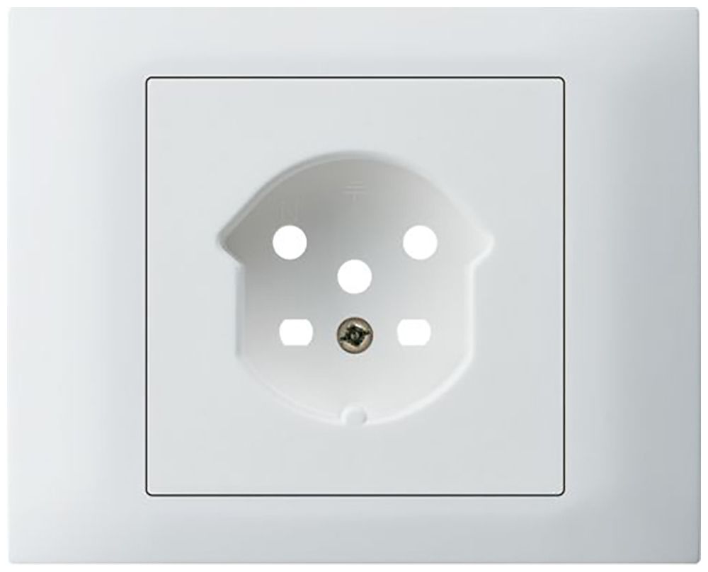 EB-Frontset Hager kallysto für Steckdose G3 1×T15 Abdeckrahmen steckbar weiss