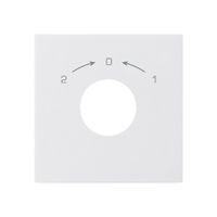 Frontset für Schlüsselschwenktaster 60×60mm kallysto 1->0<-2 weiss