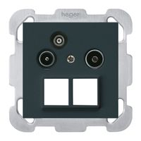 UP-Antennendose R/TV-Daten kallysto HMS B 2GHz 11db schwarz