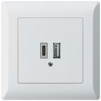 UP-USB-Ladesteckdose kallysto.line 18W PD 1×Typ A+1×Typ C weiss