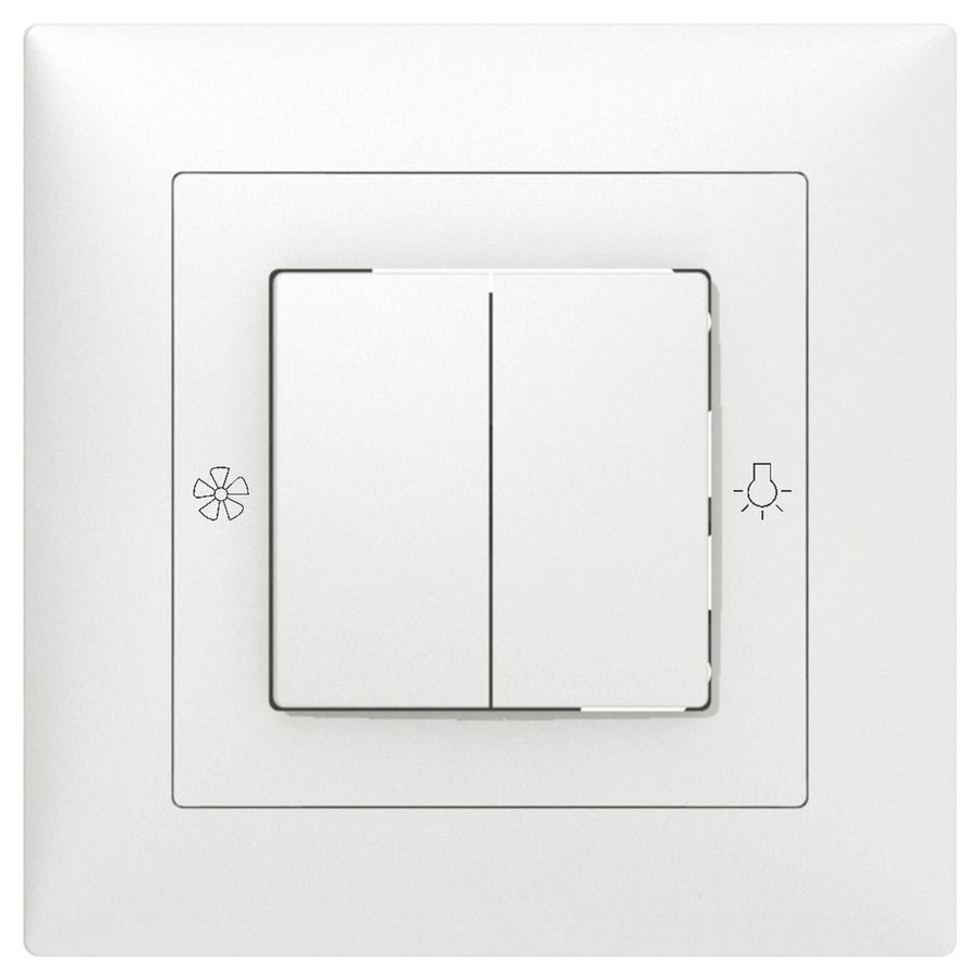 Abdeckset SIDUS zu Ventilatorschalter weiss