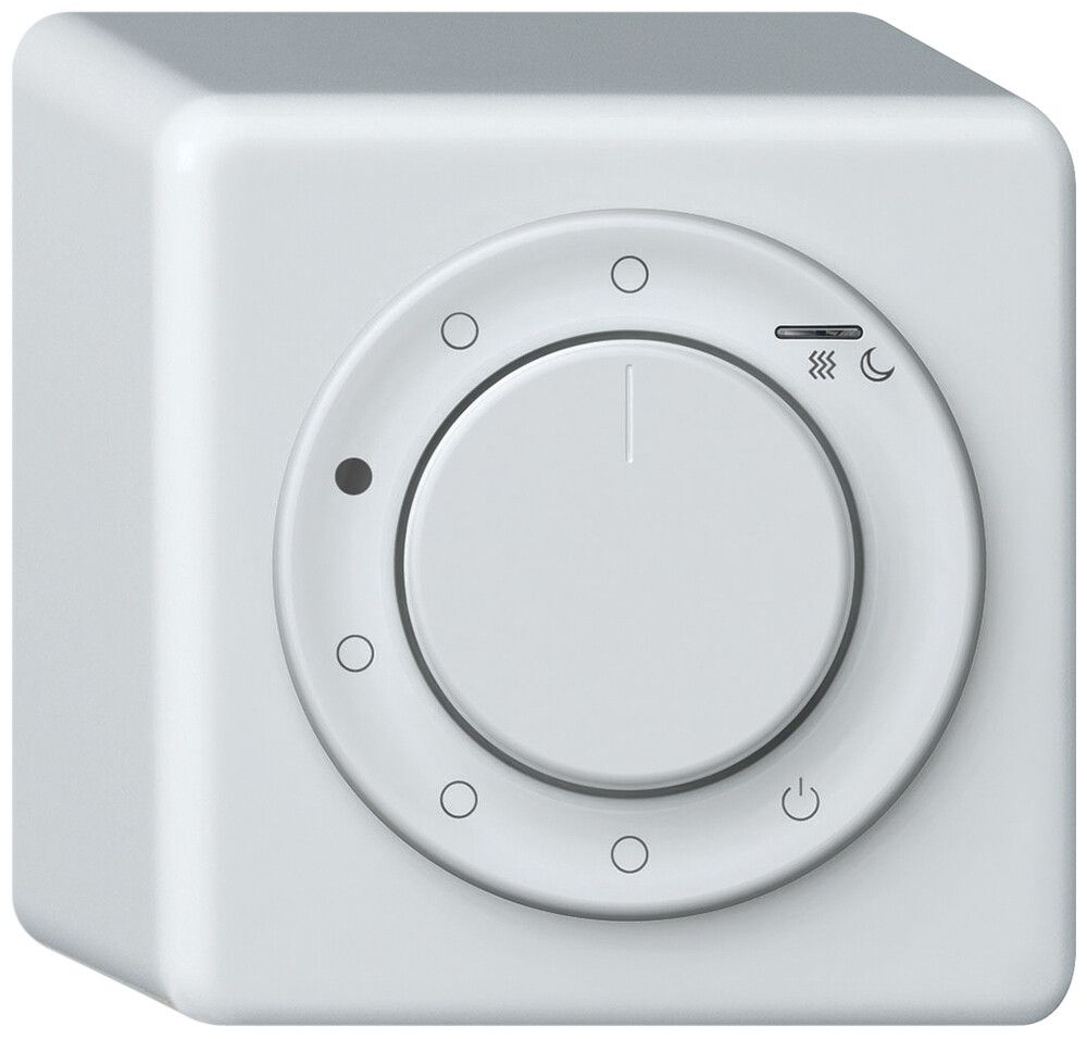 Termostato ambiente AP origin acceso/spento 230VAC 16A 88×88mm bianco
