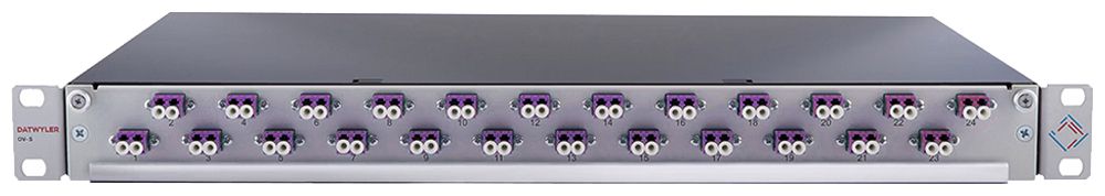 Breakoutbox 19" Dätwyler OV-SO 24×LCD/PC violet OM4 décalé 1UH gris