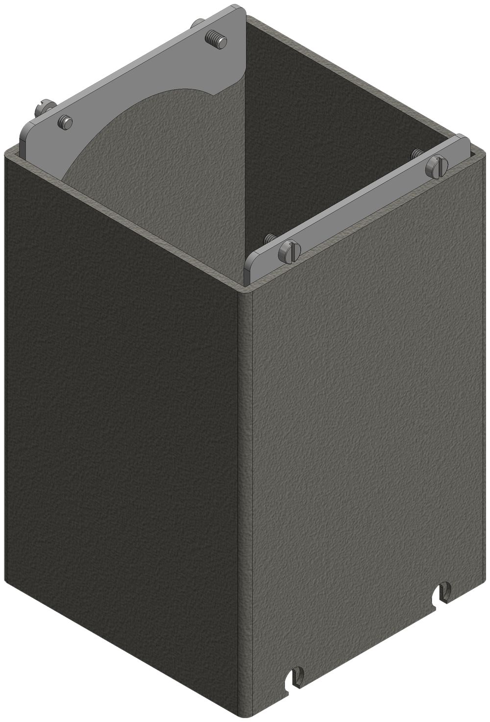 Potelet de raccordement Woertz 100×100×100mm gris clair