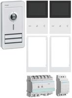 Set Video elcom.home, für 2Wohnungen Innenstation weiss/Aussenstation weiss